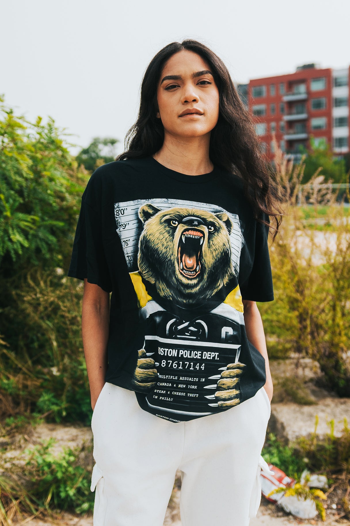 Boston Champs Bear Mug-Shot T-Shirt