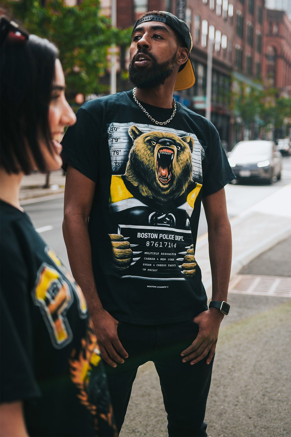 Boston Champs Bear Mug-Shot T-Shirt