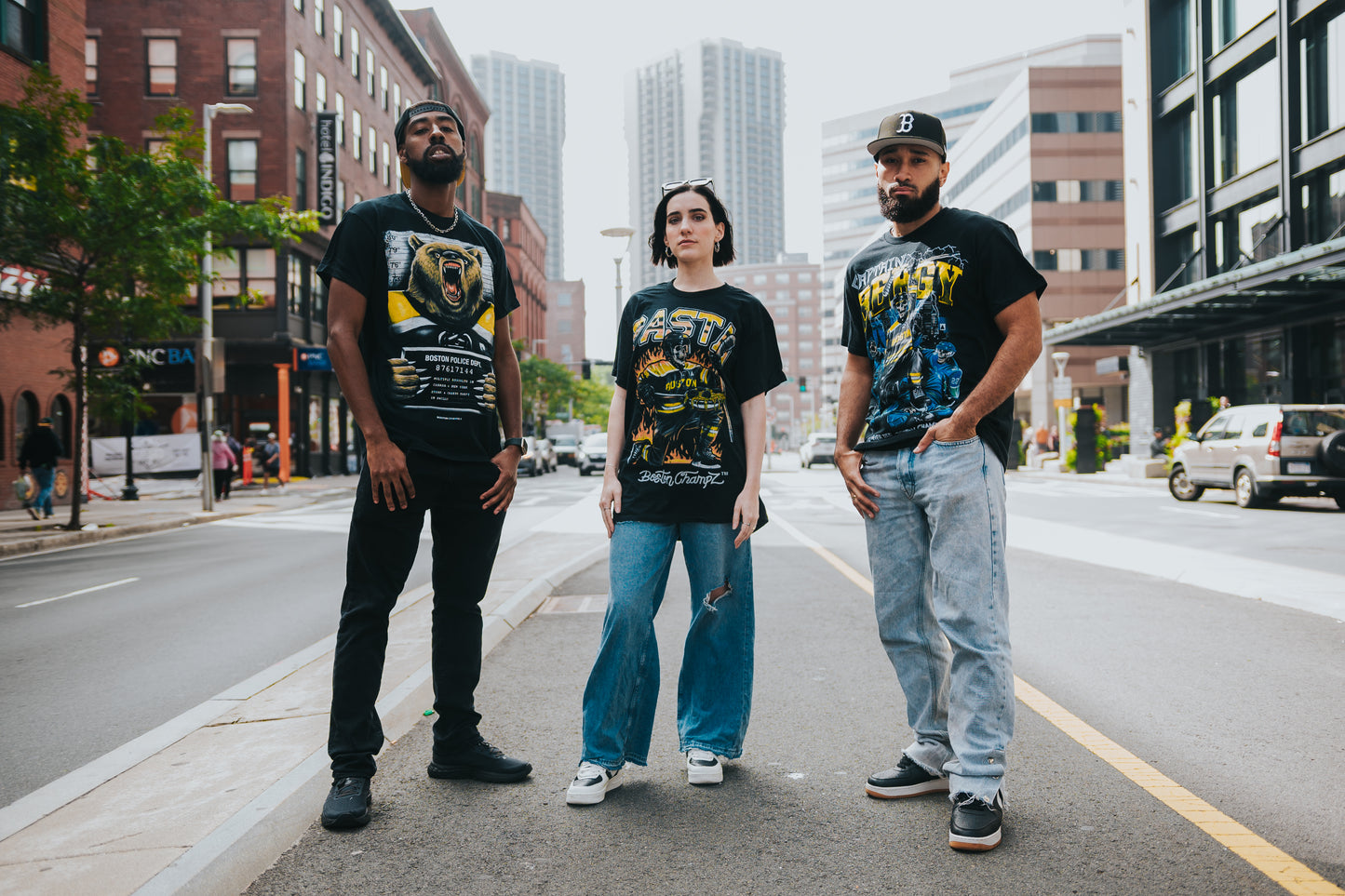 Boston Champs Bear Mug-Shot T-Shirt