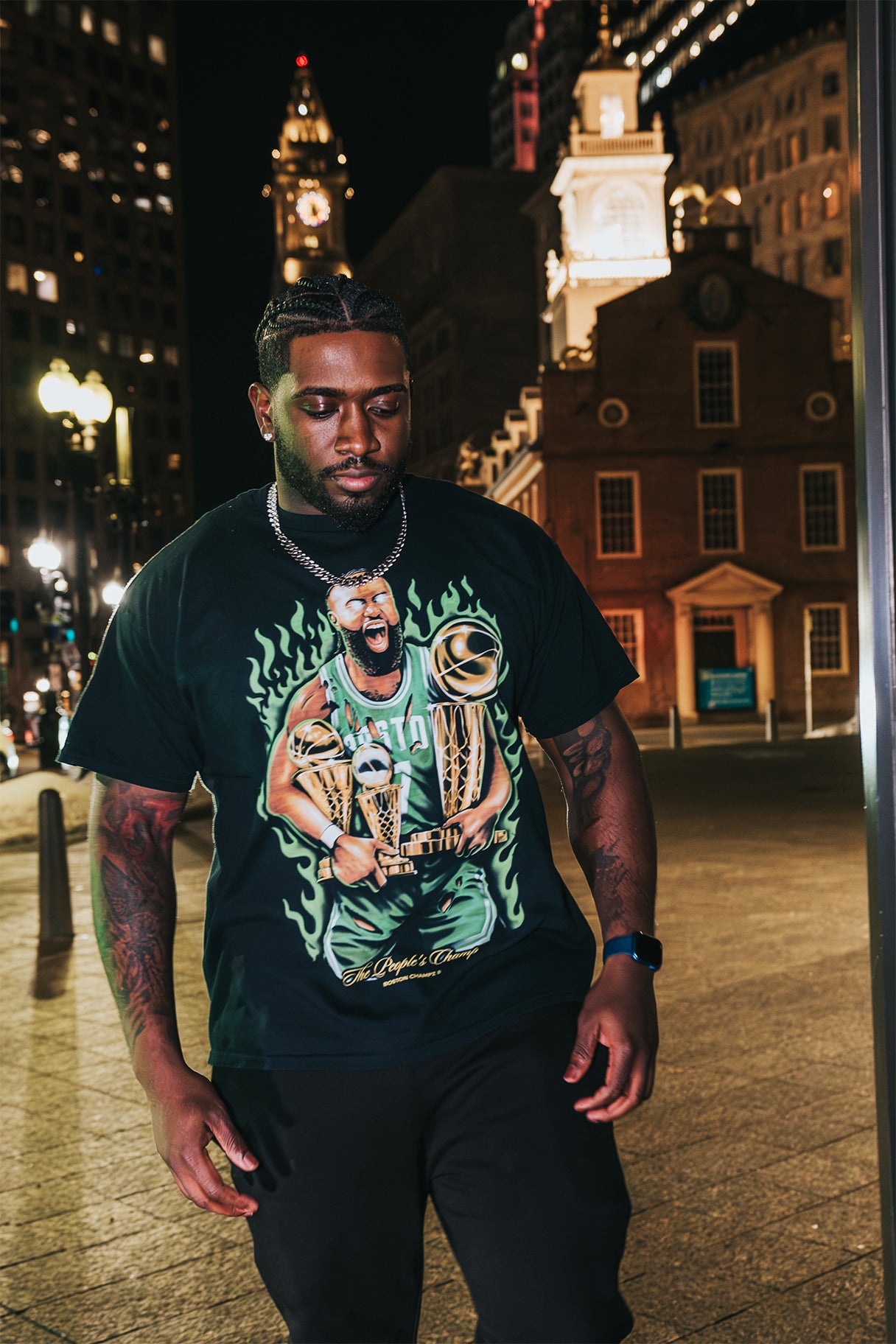 Boston Champs Jaylen Trophies T-Shirt (Limited Edition \ No Restock)
