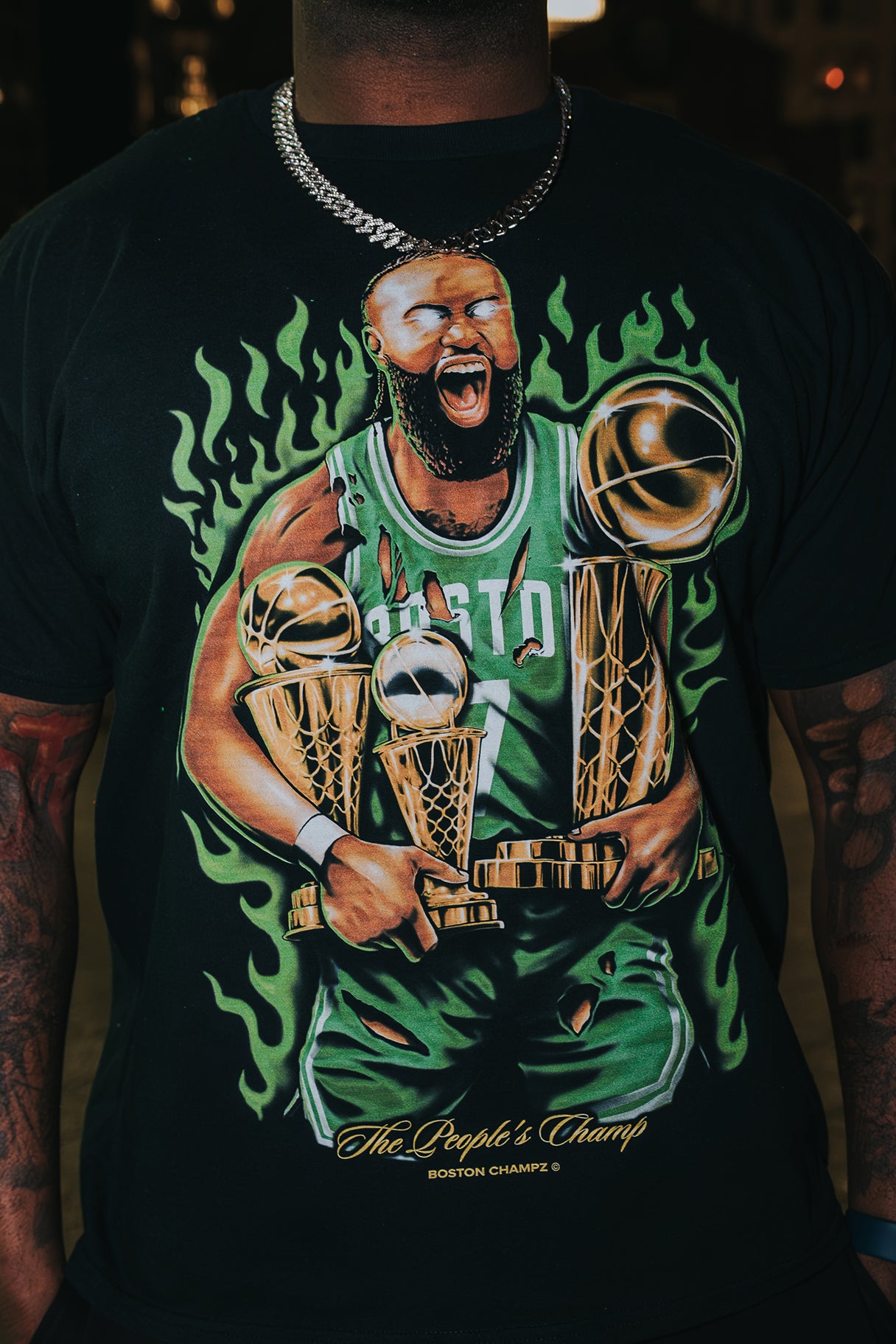 Boston Champs Jaylen Trophies T-Shirt (Limited Edition \ No Restock)